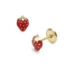 LISA arany baba és gyermek fülbevaló csavaros eper JTAG-0321