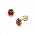 LISA arany gyermek fülbevaló csavaros katica JTAG-0413